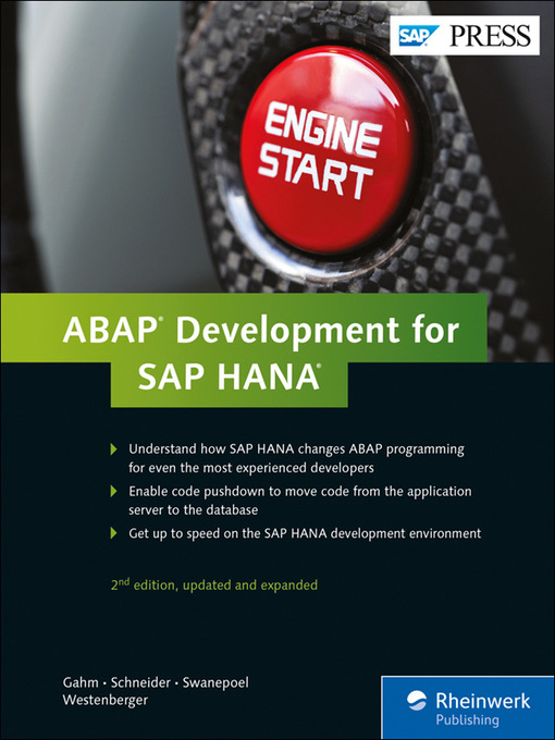 Title details for ABAP Development for SAP HANA by Hermann Gahm - Available